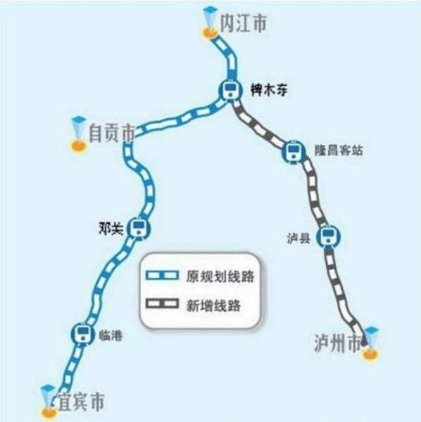 旅游 正文  这条铁路就是内自泸城际铁路,全长130.