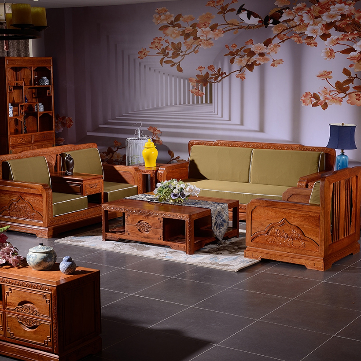 客厅红木沙发怎么摆？教你红木沙发摆放的6大原则 - 家具 - 装一网