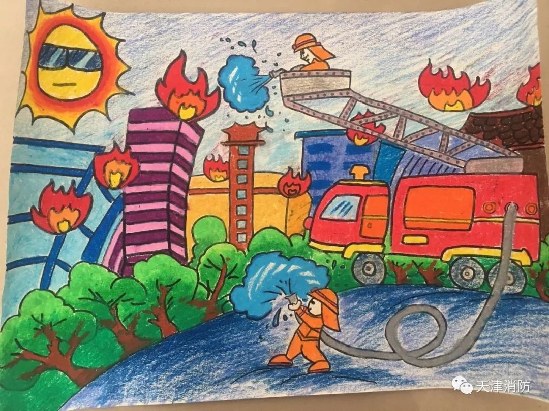 消防车和消防员简笔画 消防员的画法-人物简笔画-欣欣简笔画