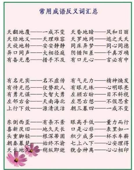 小学语文"必考"2000个近反义词,为孩子收藏下来!