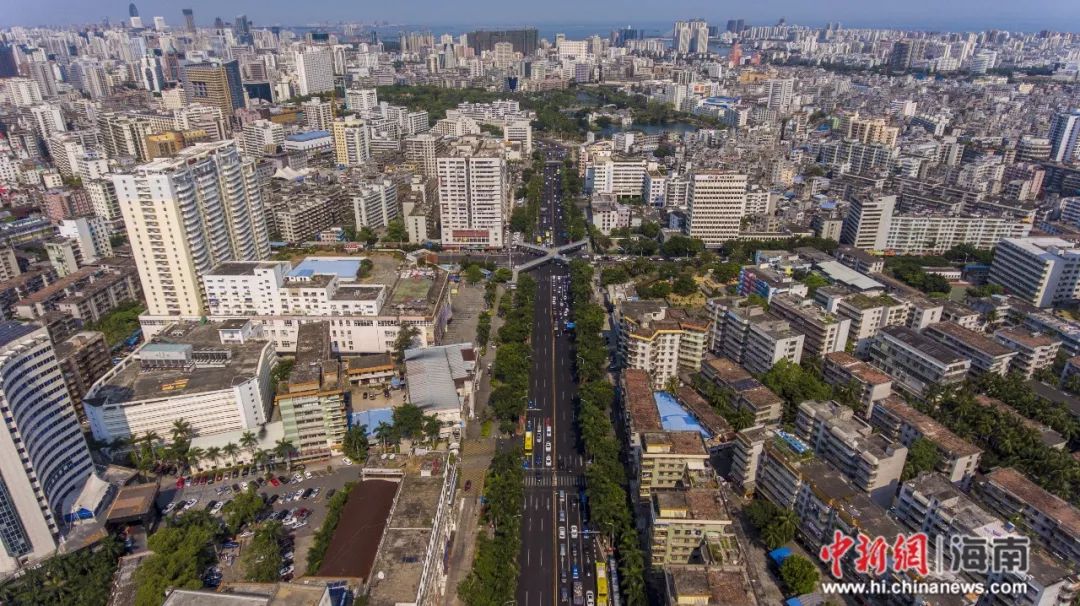 资料图:海口城市航拍图.骆云飞摄