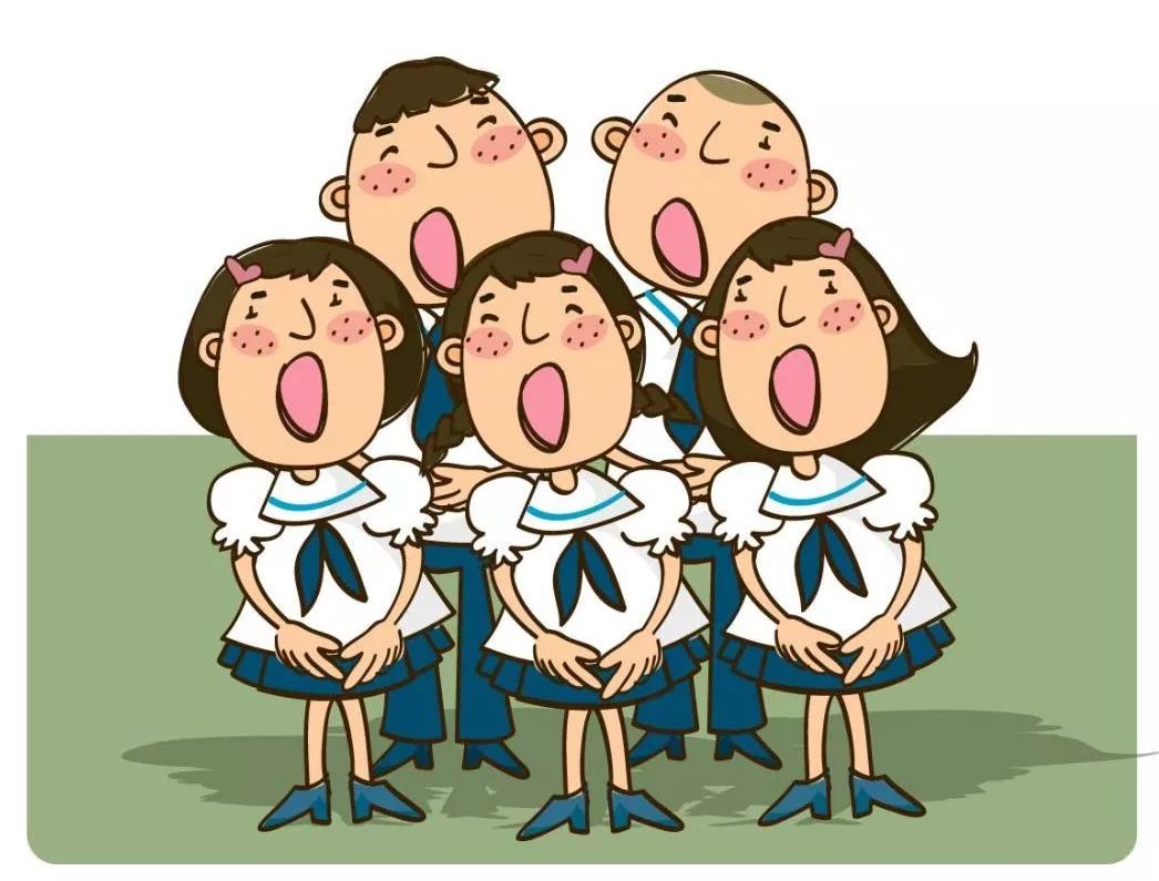 儿童音乐唱诗班在大自然中歌唱-卡通插画图片素材_ID:392766131-Veer图库
