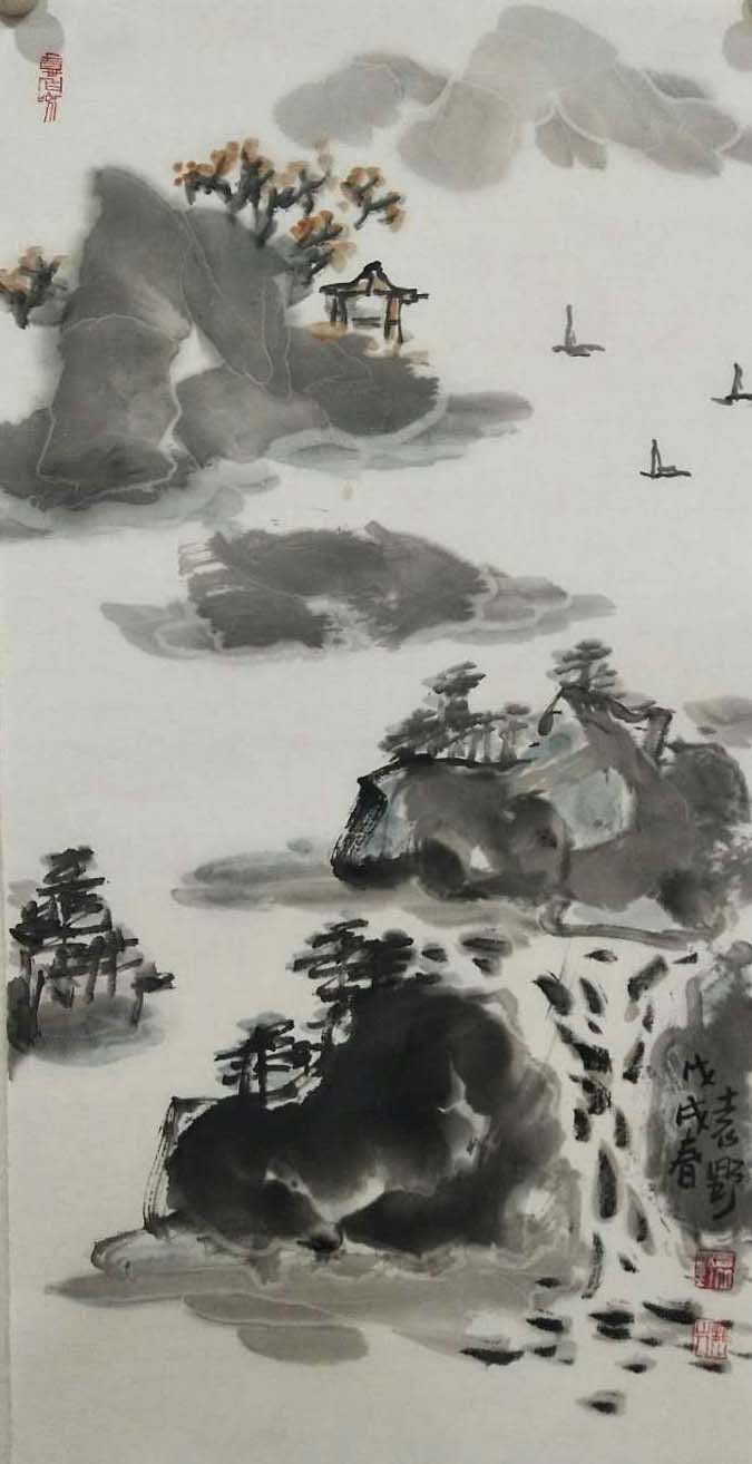 当代著名画家袁野国画作品欣赏