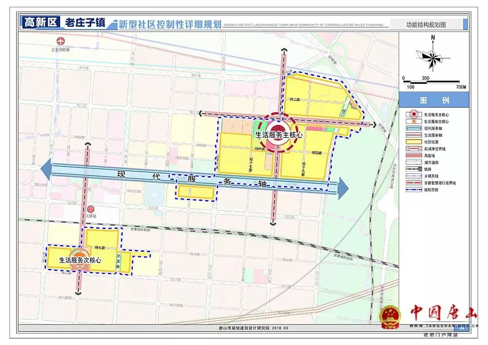 要内容简介 一,规划范围 南区位于老庄子镇南部,规划范围北至沙雾