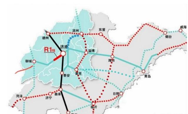 济泰城铁在山东快速铁路网位置图