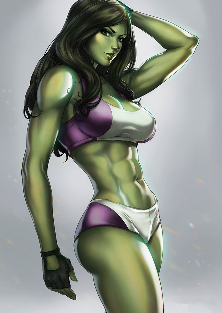 9个动画肌肉女从女绿巨人到哪吒力量与美貌并存