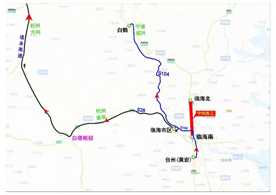 汽车 正文  2,高速车辆绕行线路 (1) 临海南,台州(黄岩)分流车辆绕行