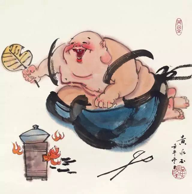 黄永玉的茶酒画丨饮酒可成仙,品茶可成道