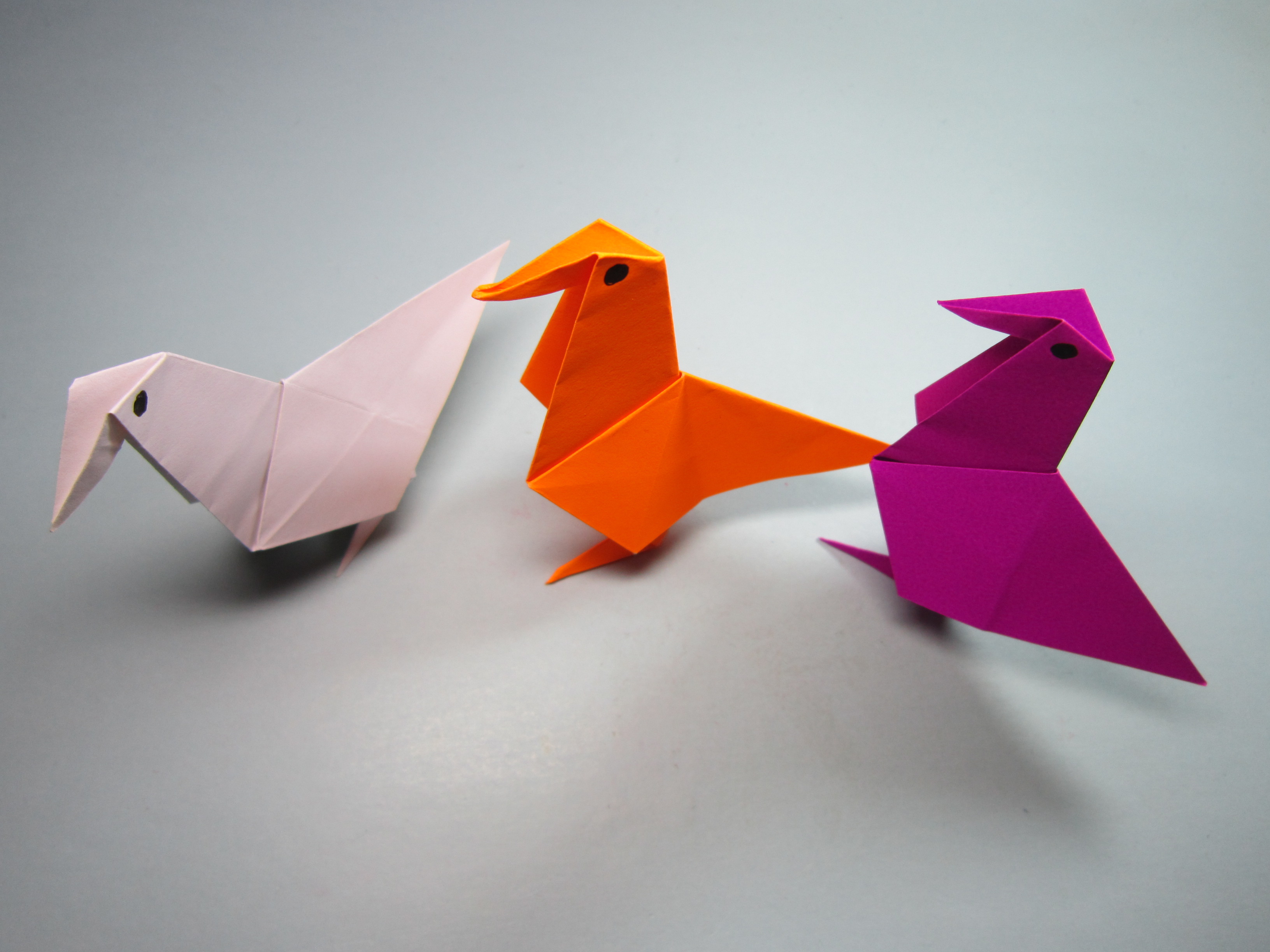 看一遍就能学会小鸟的折法,简单又漂亮的小鸟手工折纸