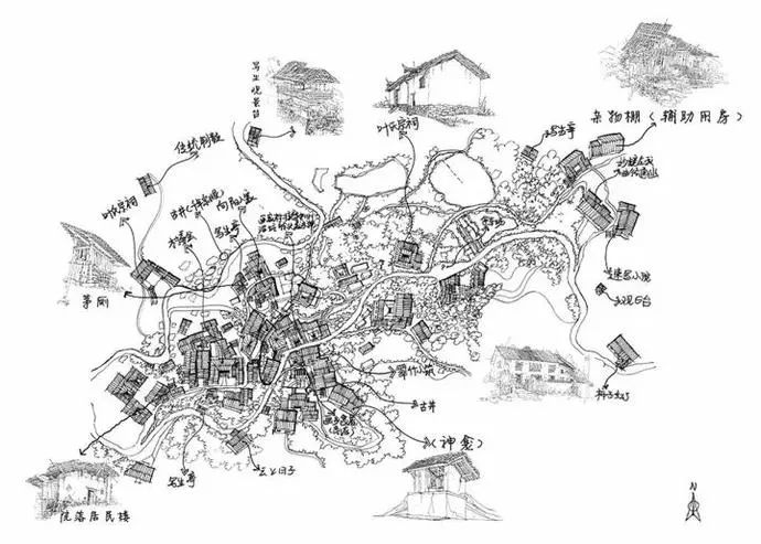 沿坑领头村-地图因为对建筑风景写生的极度热爱以及对夏老师的仰慕,我