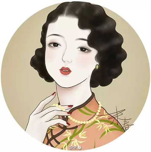 民国美人二十四节气:国风插画韵味十足