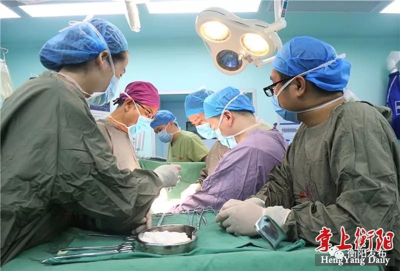 5月1日,南华大学附二医院的肾移植团队在进行肾移植手术.