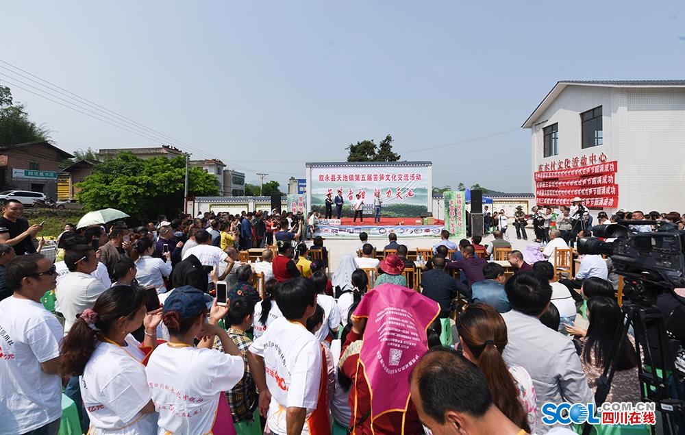 "4月28日,在泸州市叙永县天池镇举办的第五届苦笋文化交流活动上,当地