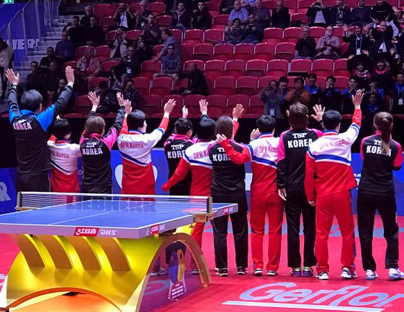 世乒赛朝鲜队和韩国队共同弃权,转而合并以联