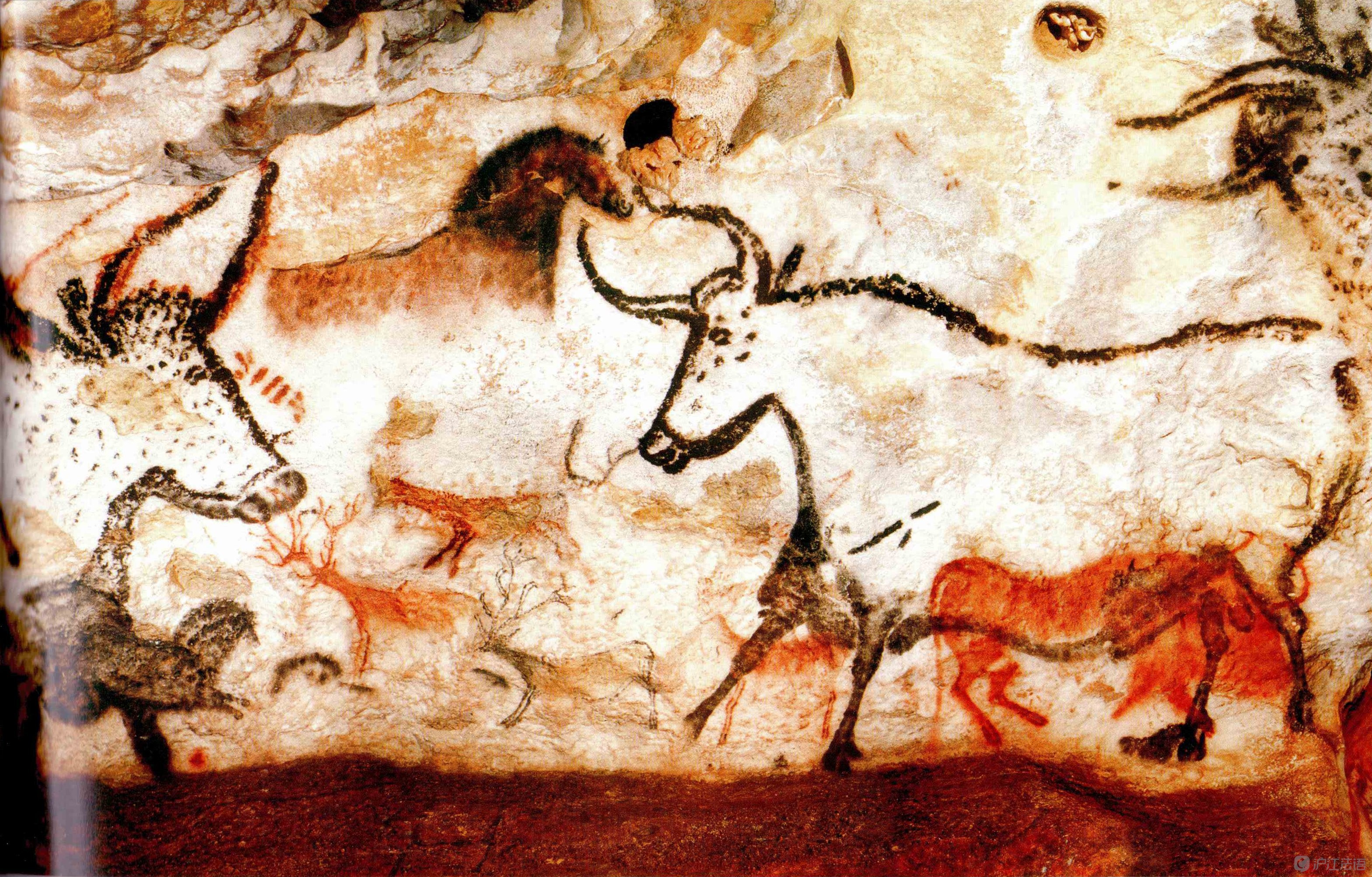旧石器时代晚期,距今12000年以前的西班牙石洞壁画
