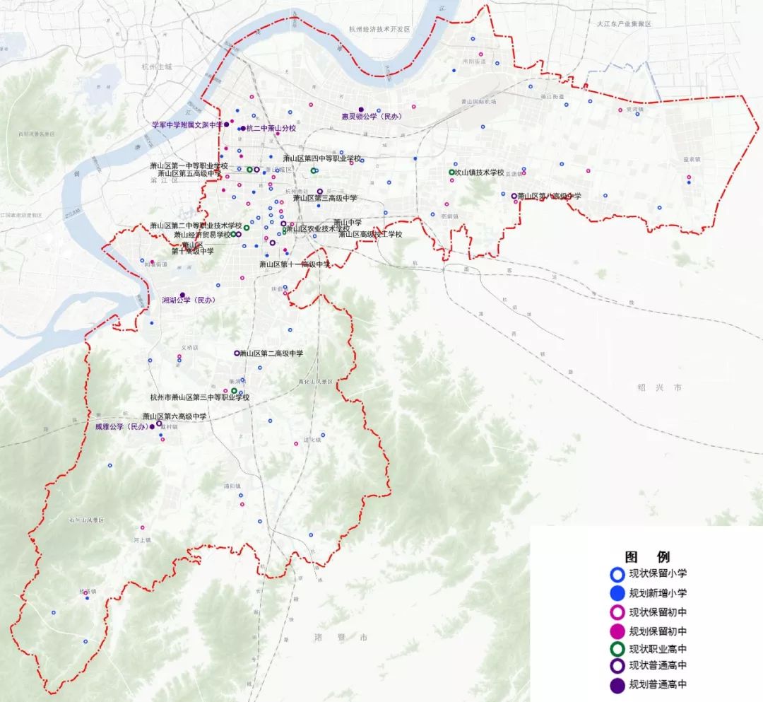 萧山最新重量级规划公示涉及多个镇街区域学校医院交通