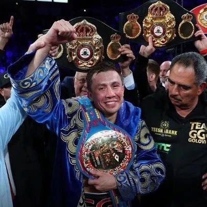 美国卡森市stubhub中心,现wba/wbc/ibf中量级拳王ggg戈洛夫金第二回合