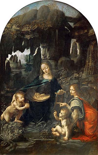 达芬奇,《岩间圣母》,卢浮宫藏