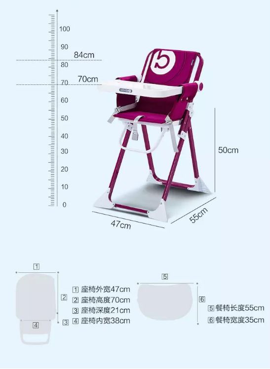 那出门就把鼎宝儿童餐椅带着呗. 折叠后约十厘米厚,占地不足0.