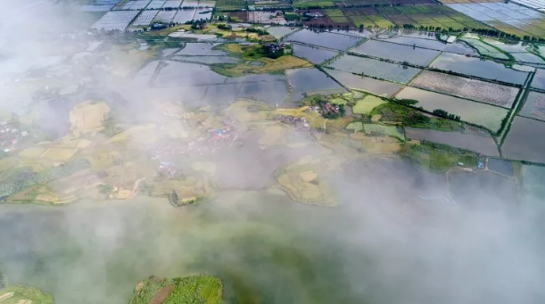 柴桑区东湖美景,烟雨水乡秀美如画