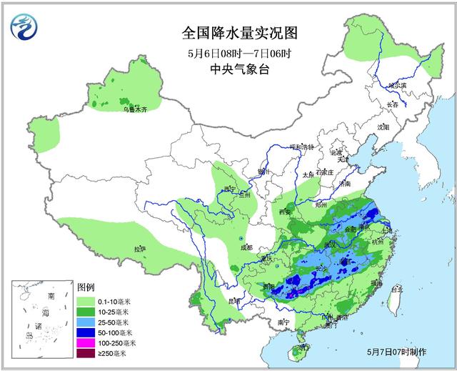 昨日江苏安徽贵州广西湖南等地出现暴雨 局地大暴雨
