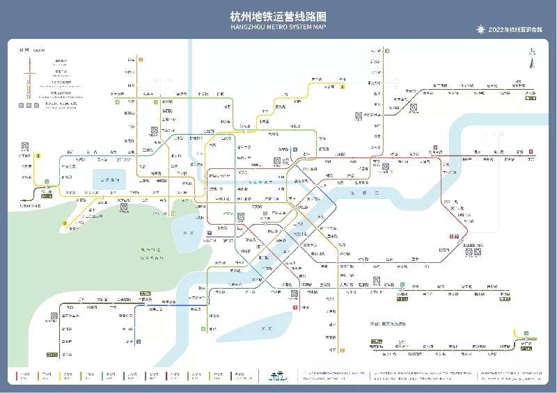 杭州地铁线路图2022亚运会版