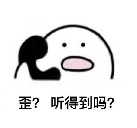 能听到我说话吗?歪?难道是信号不好吗?歪?在听吗?