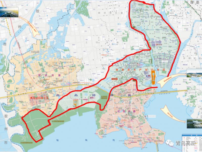 批准成立青岛高新技术产业开发区(以下简称青岛高新区)规划面积