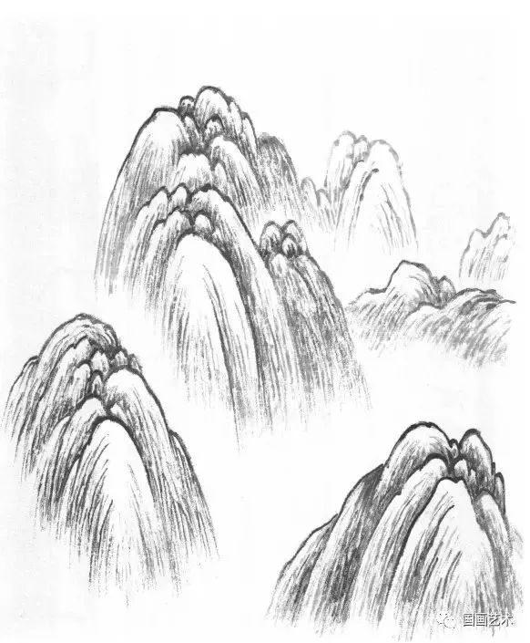 图文教程:山水画基础技法之山石画法