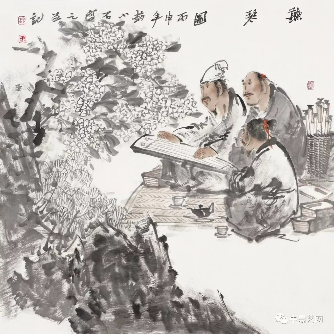 【名家清赏】瘦松疏景扬琴歌,一子暂落,惹了石边客—著名画家赵小石