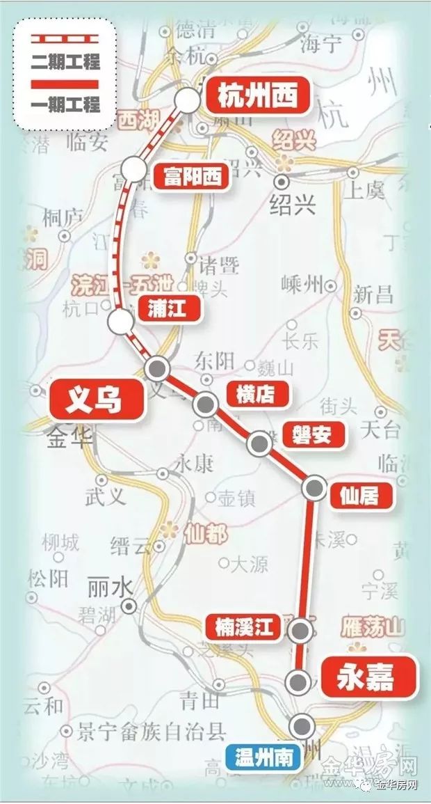 杭温高铁在杭州,金义与温州之间开辟了一条最便捷的快速通道,是实现图片