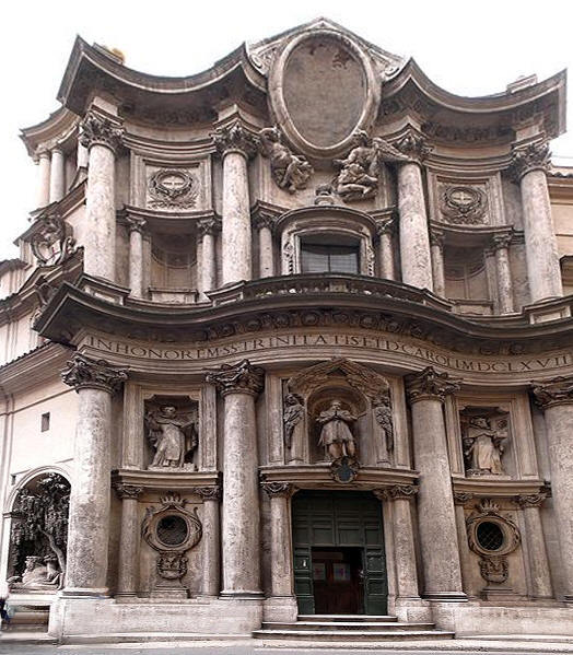 carlo alle quattro fontane四泉圣卡洛教堂装饰图案也越来越繁复.