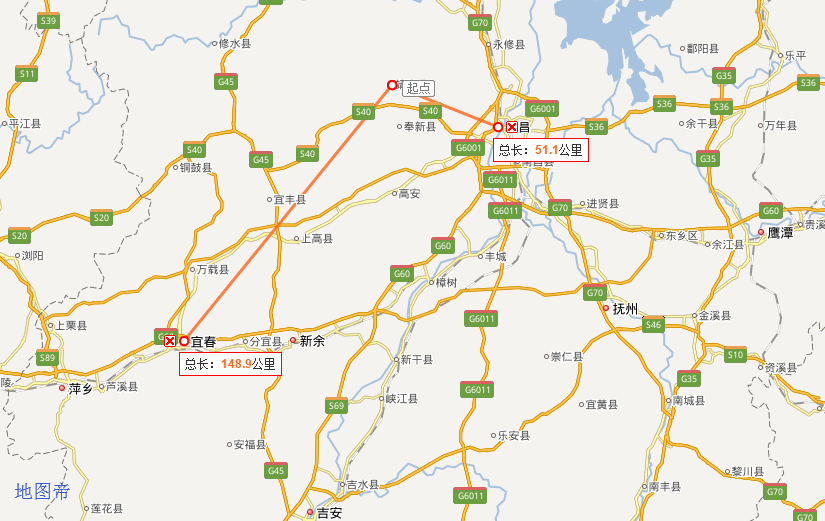 江西省宜春市市中心,地图上为何在偏远的一角?图片