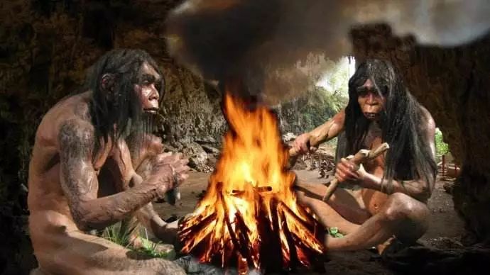 原始人用火,图片来源于网络