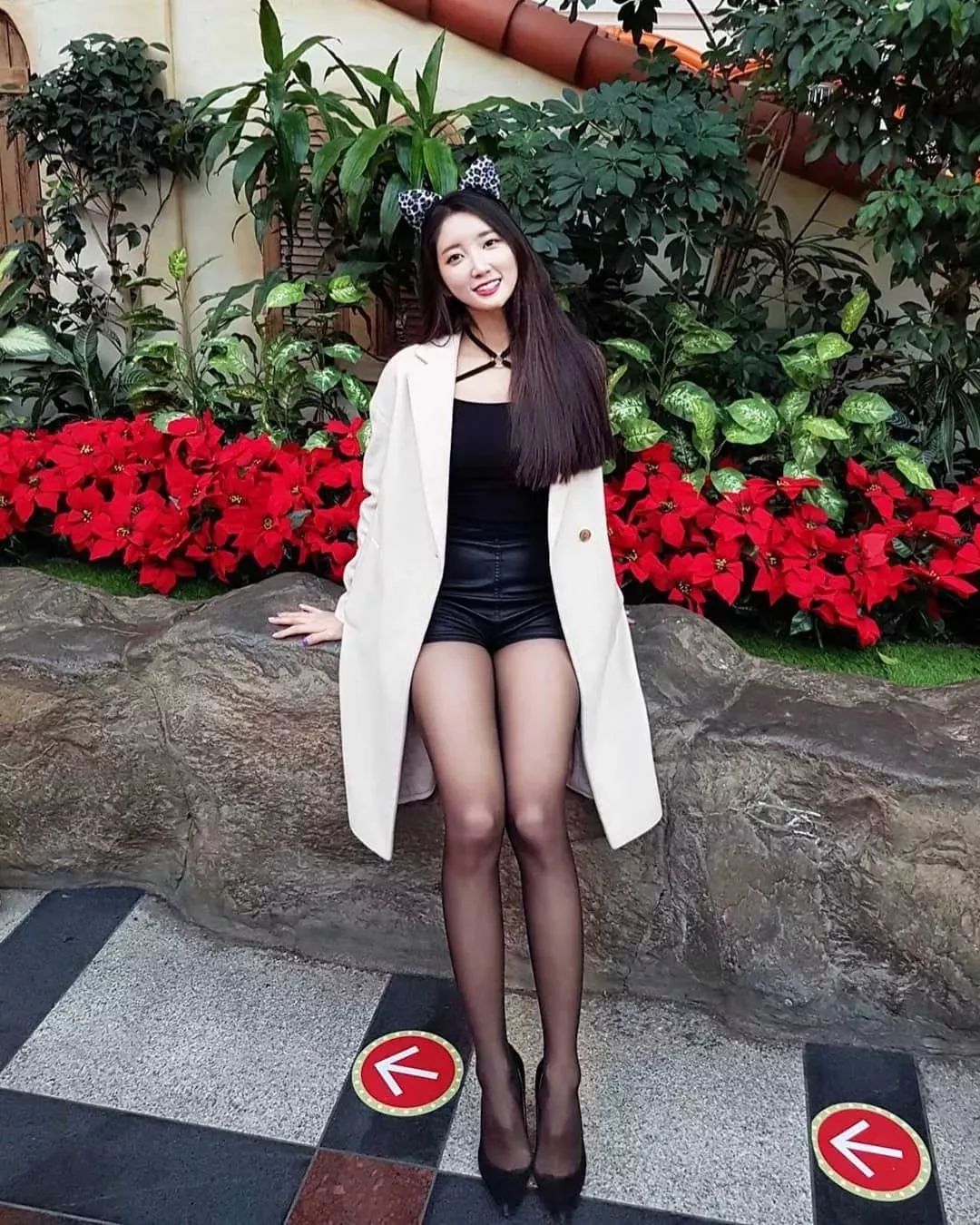 身高1米8的韩国大长腿妹子，腿真长啊！！-搜狐体育