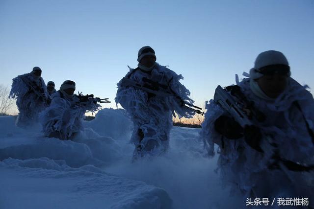 图纪解放军驻寒区特种部队林海雪原演训