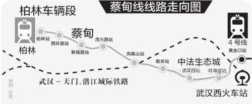 2018蔡甸地铁最新消息:24,10,11号线路图与通车时间