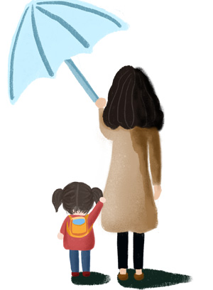 母亲像保护伞