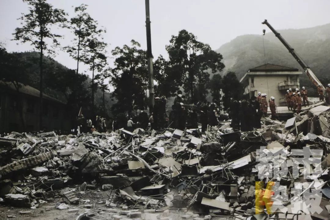 大地震后的北川中学