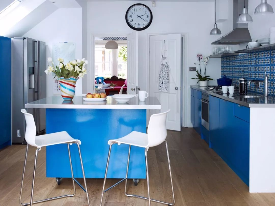 局部设计|蓝色控不能错过的30个蓝色系厨房设计