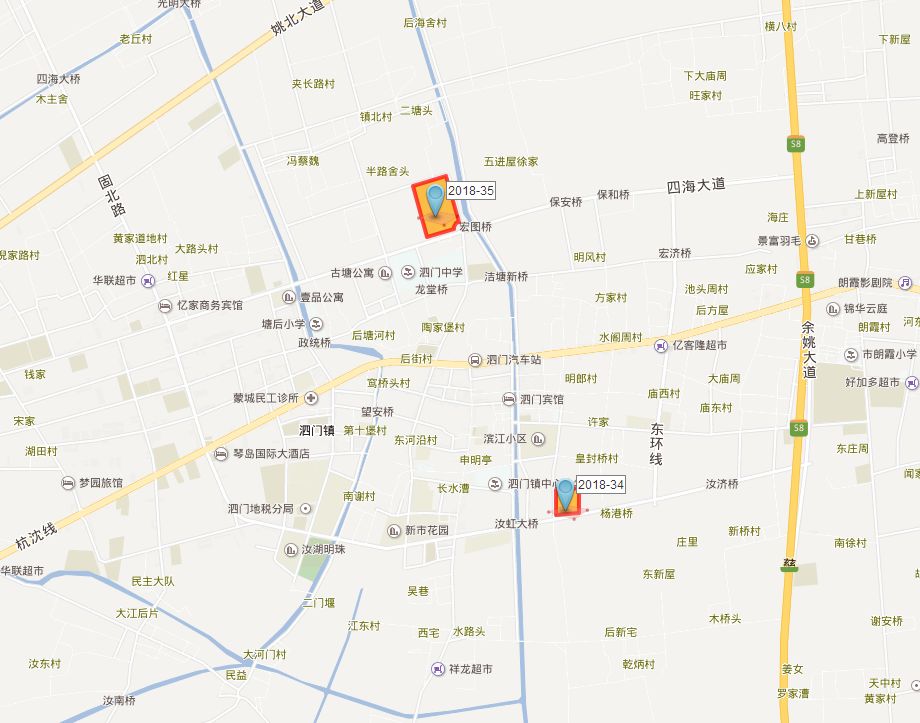 【余姚市 ▼ 】 宁波余姚市出让2宗商住地,均位于泗门镇,总出让面积