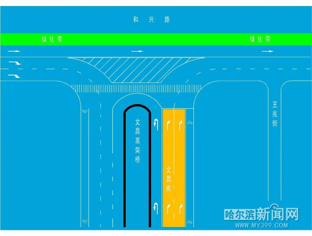 文昌桥跨中山路立交桥走法已变丨昨完成画线并实施