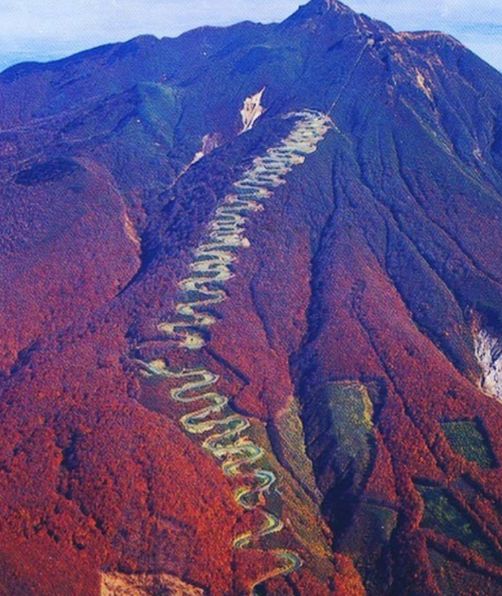 在非洲北部阿特拉斯山的盘山公路,到处都是急转弯,爬一次山司机们会