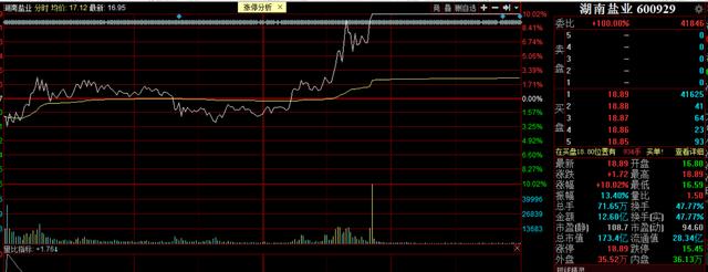 湖南盐业 在2点后,盘面进一步活跃,资金围绕次新,高送转,食品等热点的