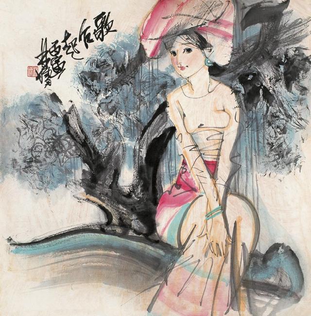 论国画的发展方向中国名画里的女性美人体水墨画中绝美女仙子