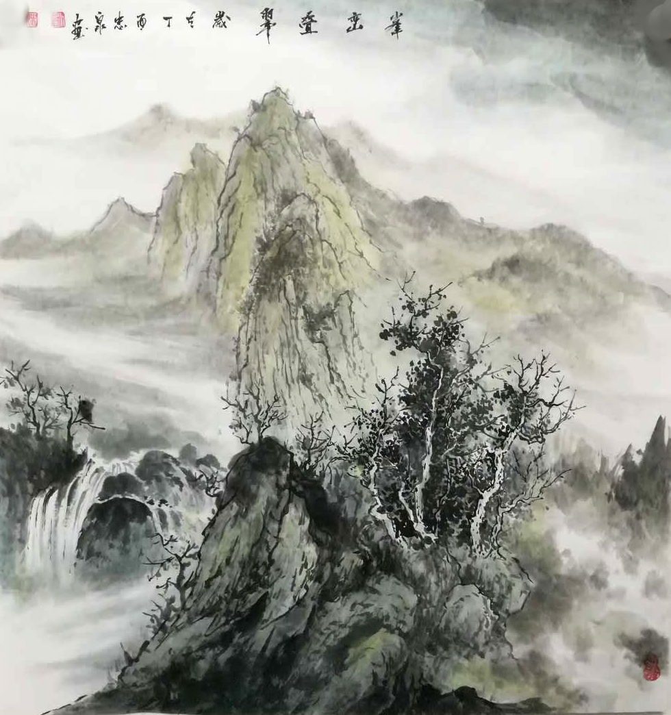 水墨中国简谱_中国水墨山水画图片(3)