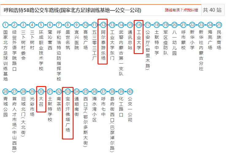 西 58 路公交车 宝尔汗佛塔坐落于玉泉公园内,在鄂尔多斯大街与大南