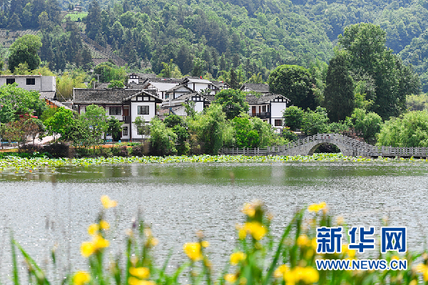 5月15日,遵义市湄潭县田家沟的美丽风景.新华网发(杨昌鼎)