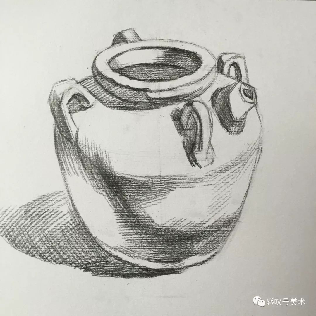 作业：素描初学者怎么学素描之罐子素描画法训练 - 爱喝奶茶的贰璃milu - 轻微课