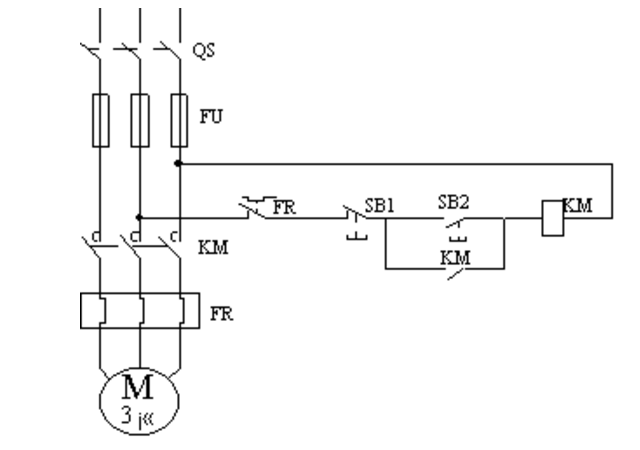 图1是电动机单向起动控制线路的电气原理图.